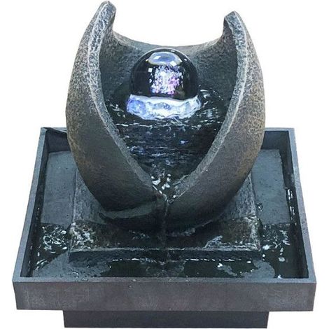 Fontaine décorative - Intérieure - Lumineuse - A eau - Style asiatique