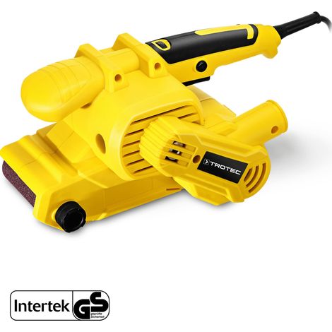 Trotec – Ponceuse à bande 800 W – Surface de ponçage 76 x 120 mm – Vitesse réglable 120 à 380 m/min – Pour ponçage bois, métal et plastique - PBSS 10-800
