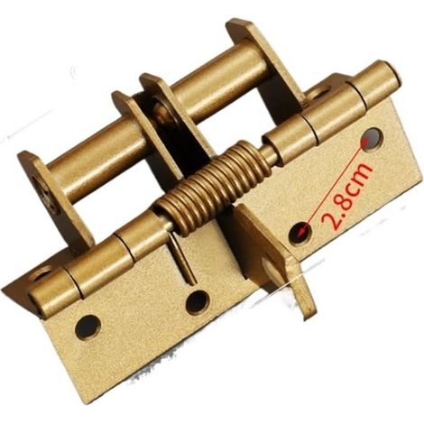 Lot de 2, charnières à fermeture automatique, charnières pour portes en bois, ferme-porte multifonction avec blocage à 90 degrés (jaune) (1/5)