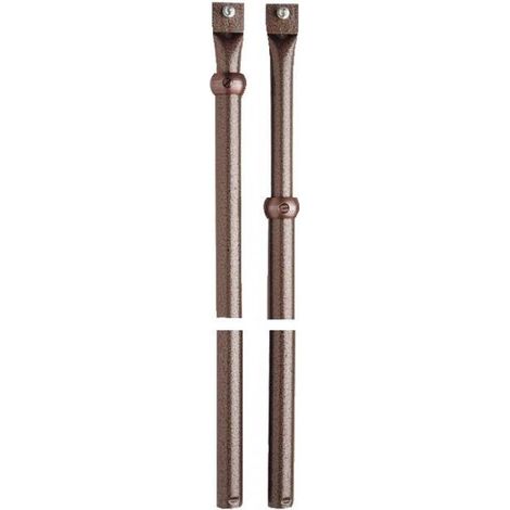 Heracles – Jeu de tringles pour serrure série 600 à 632 et 63MC marron – Accessoire de fixation pour crémone – Installation facile sans modifications