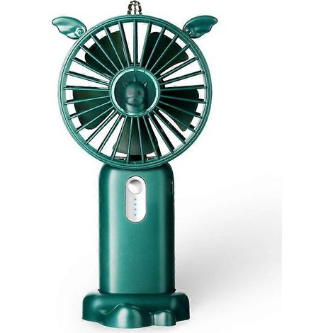 HONORNIC - Ventilateur portable, ventilateur de bureau USB, pour les voyages, le bureau, la maison - Vert