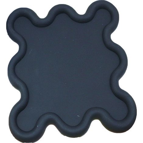 Tapis de verre PVC forme irrégulière résistant à la chaleur imperméable dessous de plat ménager pour cuisine noir (1/5)