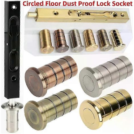 Douille étanche à la poussière, ouverture de 13 mm, douille excluant la poussière, ressort intégré, douille de verrouillage étanche à la poussière pour sol, encerclée pour verrou encastré de porte (1/5)