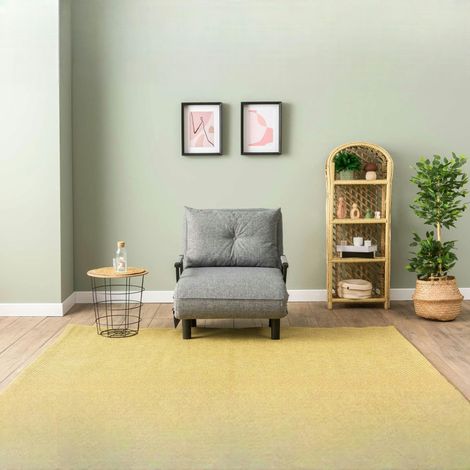 Fauteuil convertible gris clair couchage 175 cm IBARRA (1/5)