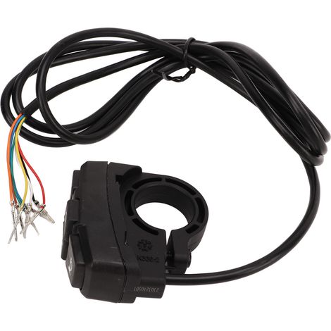 Interrupteur de klaxon et d'éclairage pour vélo électrique 36 V/48 V, étanche IP54, compatible avec les guidons de 22,2 mm pour motos, vélos électriques et scooters. (1/5)