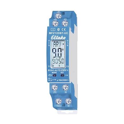 Eltako 23001003 MFZ12DBT-UC Relais temporisé 230 V/AC 1 pc(s) Plage temporelle: 0.1 - 14400 s 1 inverseur (RT)