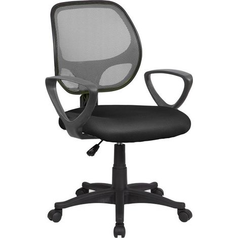 Silla con Ruedas - Sillón de Oficina Negro