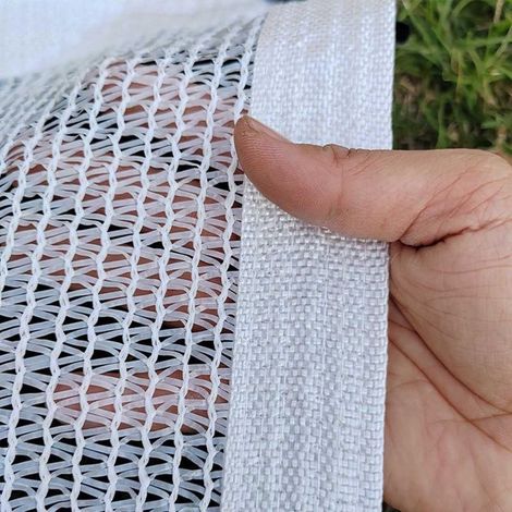 Kaelt - Filet D'ombrage, Voile D'ombrage 50% Sunblock Tissu D'ombrage Blanc HDPE Filet Résistant pour Serre(3x3.0m(9.8x9.8ft)) (1/5)