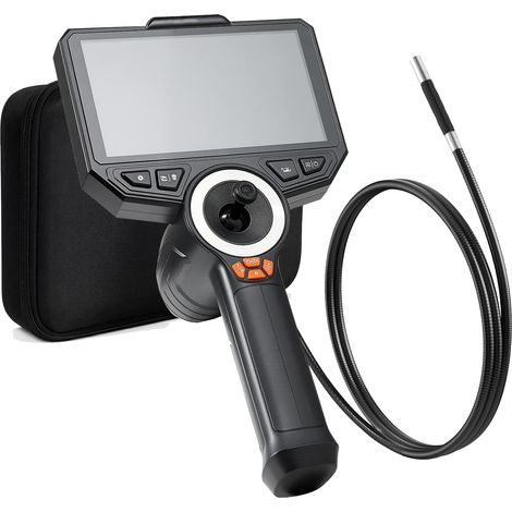 Mophorn Drehbare Endoskopkamera mit Licht, Inspektionskamera mit 360° schwenkbarem Kopf, IP67 Wasserdichte Rohrkamera mit 6-Zoll-Display, 1,5 m Kabel, 7000 mAh Akku, 6,2 mm Boreskopkamera für Auto (1/5)