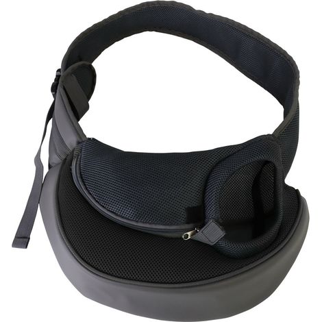 Harnais en maille respirante pour petits chiens, sac à cordon, jusqu'à 5 kg, noir (1/5)
