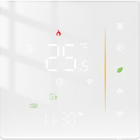 Termostato inteligente Tuya ZigBee con pantalla digital, compatible con calentadores eléctricos/de agua y calderas de gas/agua. Funciona con Google Assistant. (1/5)