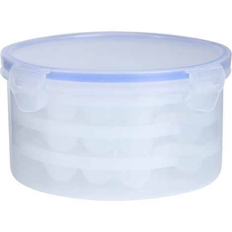 Moule à glaçons rond en silicone flexible 51 alvéoles 3 couches 1,1L bac à glace forme boule