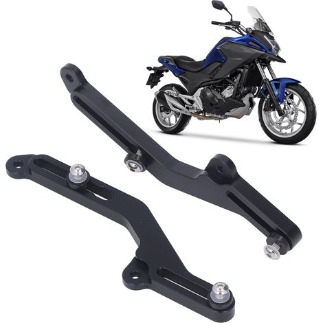 1 Paire de Supports Réglables en Aluminium pour Pare-brise de Moto NC750X 2021 - Noir (1/5)