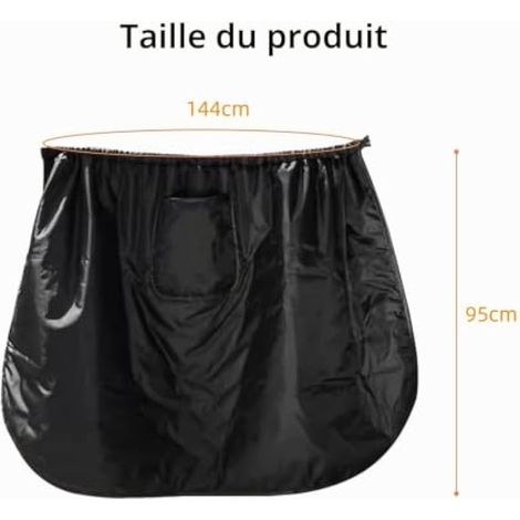 Tablier universel pour scooter, couvre-jambes pour moto, housse chaude d'hiver imperméable et coupe-vent, protection contre le froid et la pluie (L) (1/3)