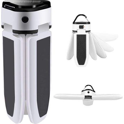 Tragbare Campinglaterne, USB wiederaufladbare LED-Solarleuchte, leistungsstarke Außenbeleuchtung, Notfalllampe, tragbare Reiseausrüstung für Wandern, Angeln, Camping (1/5)