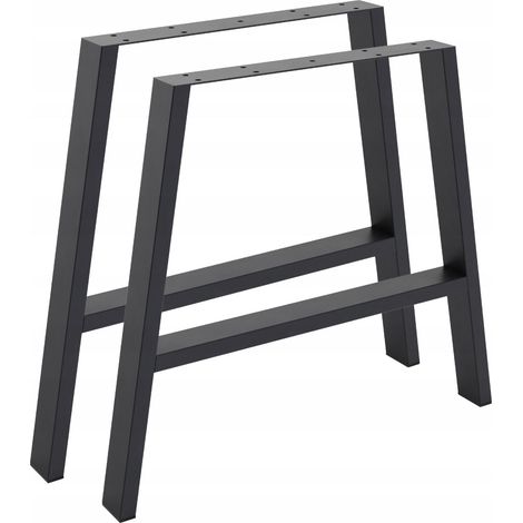 Patas metálicas para mesa, escritorio, mesa de centro, estilo loft, estilo industrial, 2 piezas (1/5)