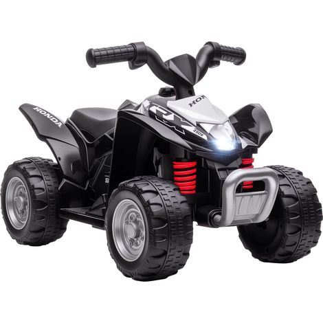 Quad électrique pour enfants de 18 à 36 mois avec lumières LED, klaxon et pédales, 65,5 x 38,5 x 43,5 cm, noir
