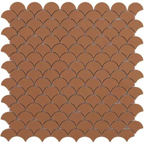 Mosaïque pâte de verre SOUL écaille 3.6x2.9cm - Mosaïque Écaille 3.6x2.9cm Moka Mat - boîte de 0.87 m2 - Mosaïque Écaille 3.6x2.9cm Moka Mat - boît -
