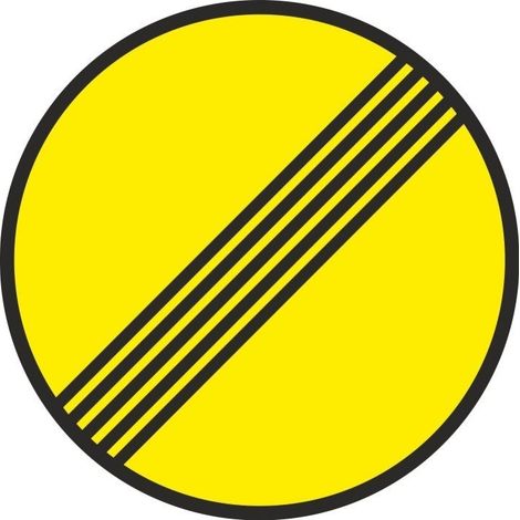 Señal Vial 700X700Mm Metalica Fin De Prohibiciones V10021