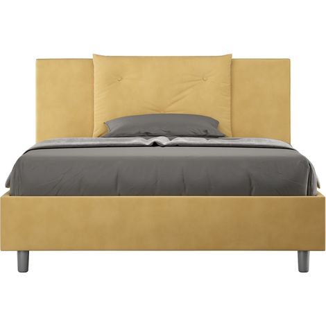 Letto Matrimoniale Francese 140x190 cm con Rete Appia Ocra (1/4)