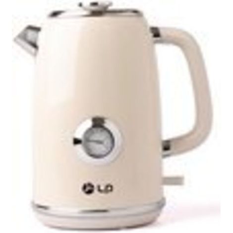 Namajunas Kettle - 1.7 L Capacity - Stainless Steel - Electric Kettle - Keep Warm Function - Retro Style - White (1/4)