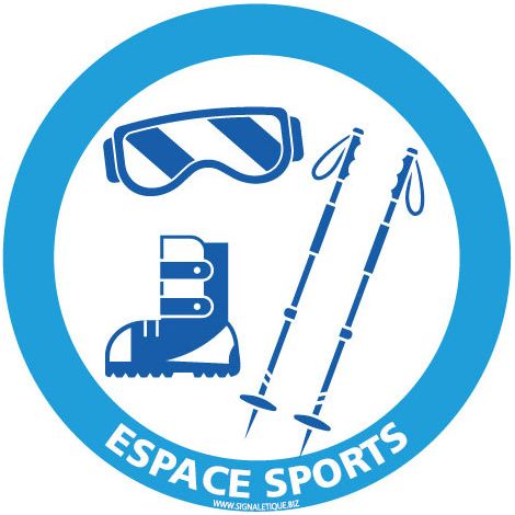PANNEAU INFORMATION SPORT D'HIVER (H0417) - Plastique PVC 1,5 mm - Diamètre 125 mm