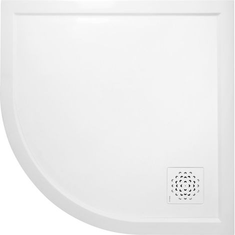 Receveur de douche XENA en marbre moulé, quart de cercle 90x90cm, R550, blanc (1/4)