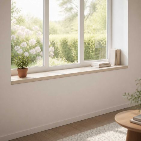 vidaXL Appuis de fenêtre 2 pc Blanc 110 x 25 x 2 cm (1/5)