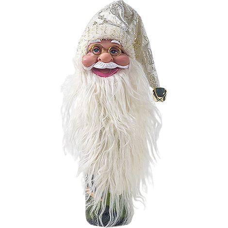 Bouchon De Bouteille - Tête De Père Noël - Décoration De Table De Noël - Pour Vin Et Champagne - Lot De 1 (1/5)
