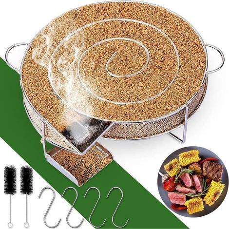 Kaltrauchgerät aus Edelstahl 304 - 20x18x5cm - Hochwertig, Wiederverwendbar - Ideal für Lachs und Fisch