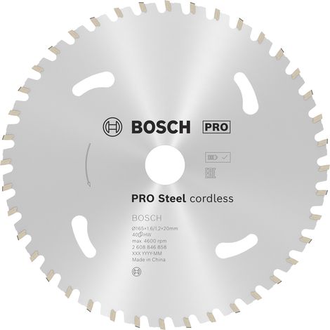 Bosch PRO Steel cordless Circular Saw Blade 165 x 1.6 x 20 mm 2608846858 (1/5)