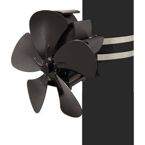Five-blade stove fan - heat-driven - energy-efficient - wall-mounted model for office (1/4)