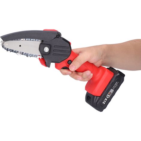 HiLDA Lithium-Kettensäge, elektrische Gartenkettensäge, ein Akku, eine Ladung, 21 V (EU-Stecker 220 V AC) (1/5)
