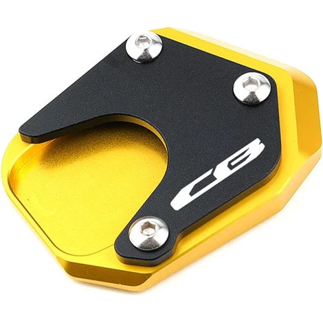 (Coussin de béquille - Or) Compatible avec les motos HONDA CB500X, CB650R, CB500F, CB125R, CB300R, CB400X et CBR650R. Extension de béquille latérale pour CB 500X et 650R (puissance maximale). (1/4)