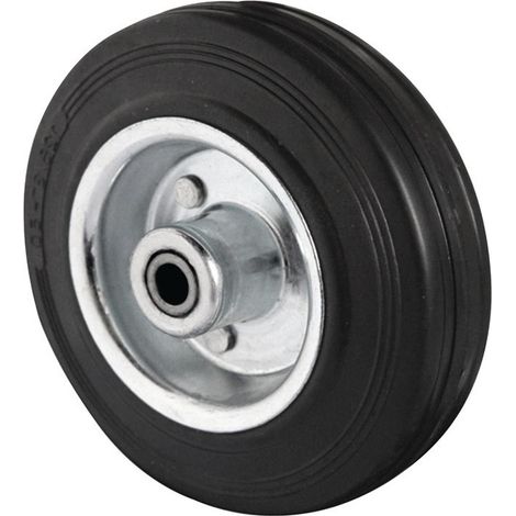 Ruota di scorta Ø 200 mm portata ruota 205 kg nero asse Ø 20 mm lunghezza mozzo 59 mm PROMAT