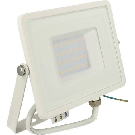 Faro Led Flood Light 30W IP65 Bianco Caldo Super Slim Carcassa Bianca Chip Samsung Garanzia 5 Anni SKU-403 (1/3)