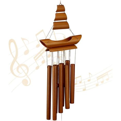 Carillon à Vent Bambou, Marron, 70 x 18 x (1/5)