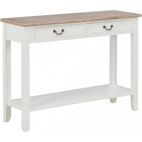 vidaXL Console Table White 110x35x80 cm Wood (1/5)