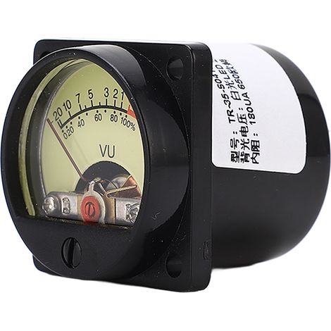 Hochpräzises VU-Meter, gelbes Zeigerzifferblatt, weiß LED-hintergrundbeleuchtetes Verstärkerpanel, VU-Meter-Anschluss (1/5)