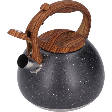 Großer 3-Liter-Pfeifkessel mit schneller Aufheizzeit, aus Edelstahl gefertigt und mit ergonomischem Griff für den Hausgebrauch. (1/5)