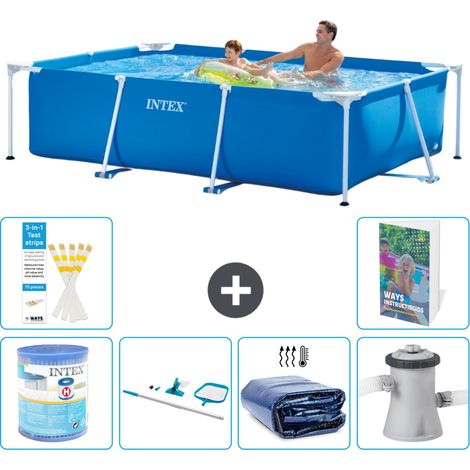 Intex Piscina con estructura Rectangular - 260x160x65 cm - 7-piezas  S20