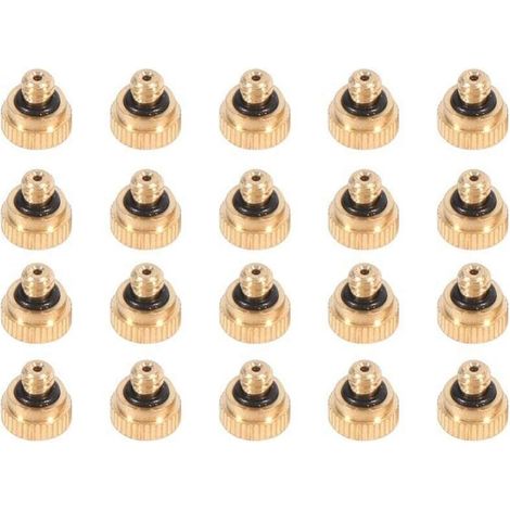 Buse de brumisation - Lot de 5 - Laiton - Refroidissement extérieur - Serre et jardin - 0,2 mm (1/5)