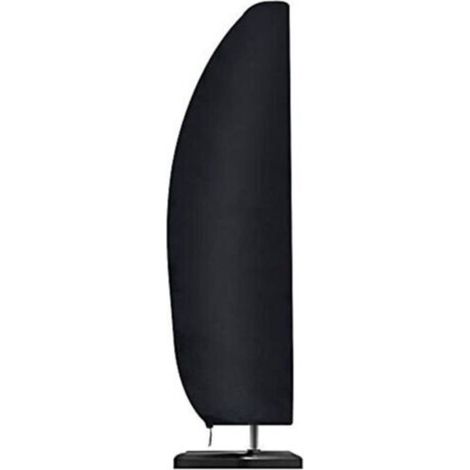 Housse Pour Parasol Déporté - Tissu Oxford 210D Avec Doublure PVC - Imperméable Coupe-Vent Résistant Aux Déchirures - 265 x 40/70/50 Cm - Noir (1/4)