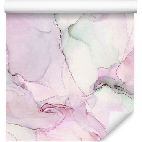 Papel pintado Ink blanco y gris claro para salón y dormitorio 50x1000 cm (1/5)