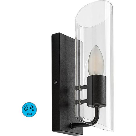 Applique bagno nera vetro E14 12W IP44 Teodoro Rabalux (1/5)