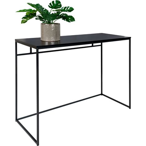 Bureau en bois et métal L100cm - Noir - VITA (1/5)