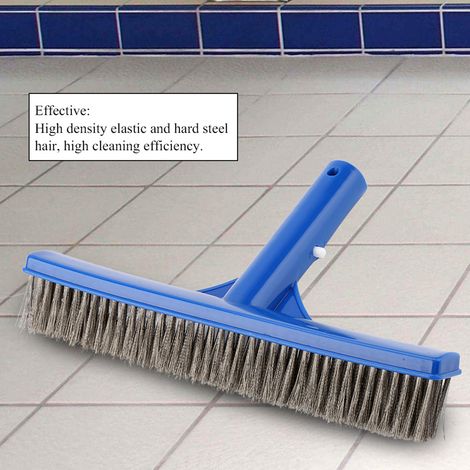10-Zoll-Stahlbürste zur Reinigung von Poolboden und -wänden, geeignet für Teiche, Spas und heiße Quellen (1/5)