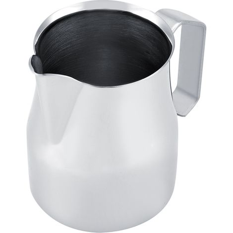 Milchkännchen aus Edelstahl für Kaffeeaufschäumer, Latte-Art-Karaffe, 550 ml, Espressokanne, ideal für Baristas. (1/5)