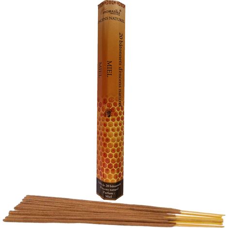 20 bâtonnets d'encens aromatika senteur miel (1/2)