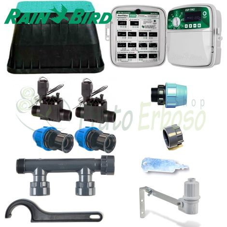 Kit irrigazione Rain Bird a 2 zone con programmatore da esterno